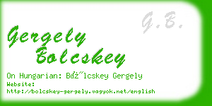 gergely bolcskey business card